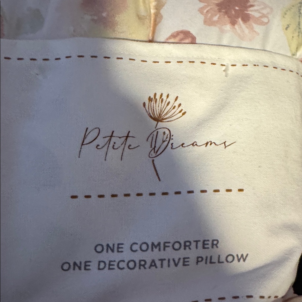 Floral Comforter Set - Cream and Pink - Picture 2 of 7